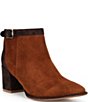 Cecelia New York Two Tone Suede Buckle Booties - Image 1