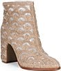 Cecelia New York Woven Detail & Mesh Block Heel Booties - Image 1