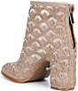 Cecelia New York Woven Detail & Mesh Block Heel Booties - Image 3