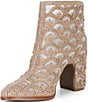 Cecelia New York Woven Detail & Mesh Block Heel Booties - Image 4