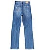 Color:Happy Blue - Image 2 - Big Girls 7-16 Bootcut Ultra High Rise Scoop Jean