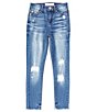 Color:Sempre - Image 1 - Big Girls 7-16 High-Rise Distressed Skinny Jeans