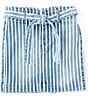 Color:St. Tropez - Image 1 - Big Girls 7-16 Striped Self Belted Skirt