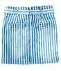 Color:St. Tropez - Image 2 - Big Girls 7-16 Striped Self Belted Skirt