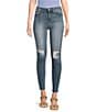Color:Labelle Creek - Image 1 - Destructed High Rise Repreve Sustainable Skinny Jeans