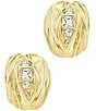 Color:Gold - Image 1 - Crystal CEO Sparkle Statement Stud Earrings