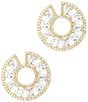 Color:Gold - Image 1 - Crystal Royal Nights Orbital 18K Gold Plated Stud Earrings