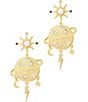 Color:Gold - Image 1 - Heaven and Earth Statement Crystal Drop Earrings