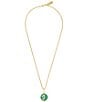 Color:Green - Image 1 - I Am Lucky 18K Gold Short Pendant Necklace
