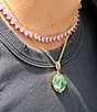 Color:Green - Image 2 - I Am Lucky 18K Gold Short Pendant Necklace
