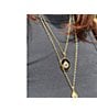 Color:Black/Gold - Image 3 - I Am Protected Crystal Short Pendant Necklace