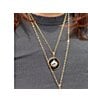 Color:Black/Gold - Image 5 - I Am Protected Crystal Short Pendant Necklace