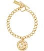 Color:Gold - Image 1 - Lucky Clover Charm Line Bracelet