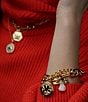 Color:Gold - Image 2 - Lucky Clover Charm Line Bracelet