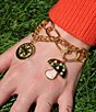 Color:Gold - Image 3 - Lucky Clover Charm Line Bracelet