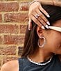 Color:Silver - Image 2 - The Finn Crystal Stud Earrings