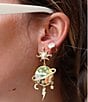 Color:Gold - Image 3 - The Finn Crystal Stud Earrings
