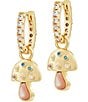 Color:Gold/Multi - Image 1 - The Wonderland 18K Gold Crystal Huggie Hoop Earrings