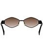 CELINE Women's Metal Triomphe 54mm Gradient Geometric Sunglasses - Image 5