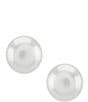 Color:White - Image 1 - 10mm Fresh Water Pearl Stud Earrings