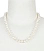 Color:White - Image 1 - 8mm Fresh Water Pearl Collar Necklace