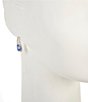 Cezanne Aruba Blue Square Drop Hoop Earrings - Image 2