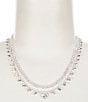 Color:Silver/Crystal - Image 1 - Baguette 2 Row Crystal Statement Necklace