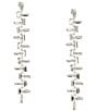 Cezanne Baguette Ladder Linear Earrings - Image 1