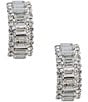 Cezanne Baguette Pave Hoop Earrings - Image 1