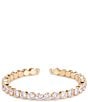 Cezanne Bezel Rhinestone Cuff Bracelet - Image 1