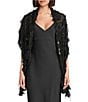 Cezanne Black Feathered Scarf Wrap - Image 1