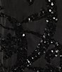 Cezanne Black Sequin Oblong Tassel Scarf - Image 5