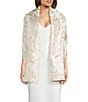 Cezanne Brocade Flower Evening Wrap, Color:Gold - Image 1