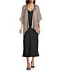 Cezanne Champagne Chevron Weave Kimono - Image 1