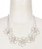 Color:Silver/Crystal - Image 1 - Chloe Crystal Flora Statement Necklace