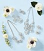 Color:Silver/Crystal - Image 2 - Chloe Flower Crystal Drop Crystal Earrings