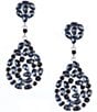 Color:Montana Blue - Image 1 - Cluster Stone Crystal Chandelier Earrings