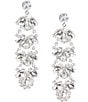 Color:Silver/Crystal - Image 1 - Crystal Bellagio Chandelier Earrings