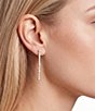 Cezanne Crystal CZ & Pearl Cab Drop Earrings - Image 2