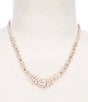 Cezanne Crystal CZ Graduating Stone Frontal Short Strand Collar Necklace - Image 1
