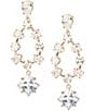 Cezanne Crystal CZ Mult Stone Open Teardrop Drop Earrings - Image 1