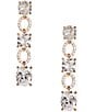 Cezanne Crystal CZ Multi Shape Linear Drop Earrings - Image 1