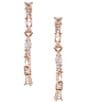 Cezanne Crystal CZ Multi Shape Stone Linear Earrings - Image 1