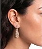 Cezanne Crystal CZ Round Stone Cluster Drop Earrings - Image 2