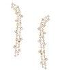 Cezanne Crystal CZ Stone Arced Linear Earrings - Image 1
