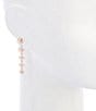 Cezanne Crystal CZ Stone Cluster Graduating Short Linear Earrings - Image 2