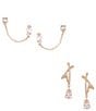 Cezanne Crystal CZ Stone Stud & Hoop Earring Set - Image 1