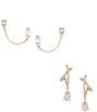Cezanne Crystal CZ Stone Stud & Hoop Earring Set - Image 1