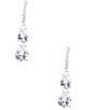 Cezanne Crystal CZ Teardrop Double Stone Drop Earrings - Image 1