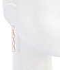 Cezanne Crystal CZ Teardrop Stone Linear Earrings - Image 2